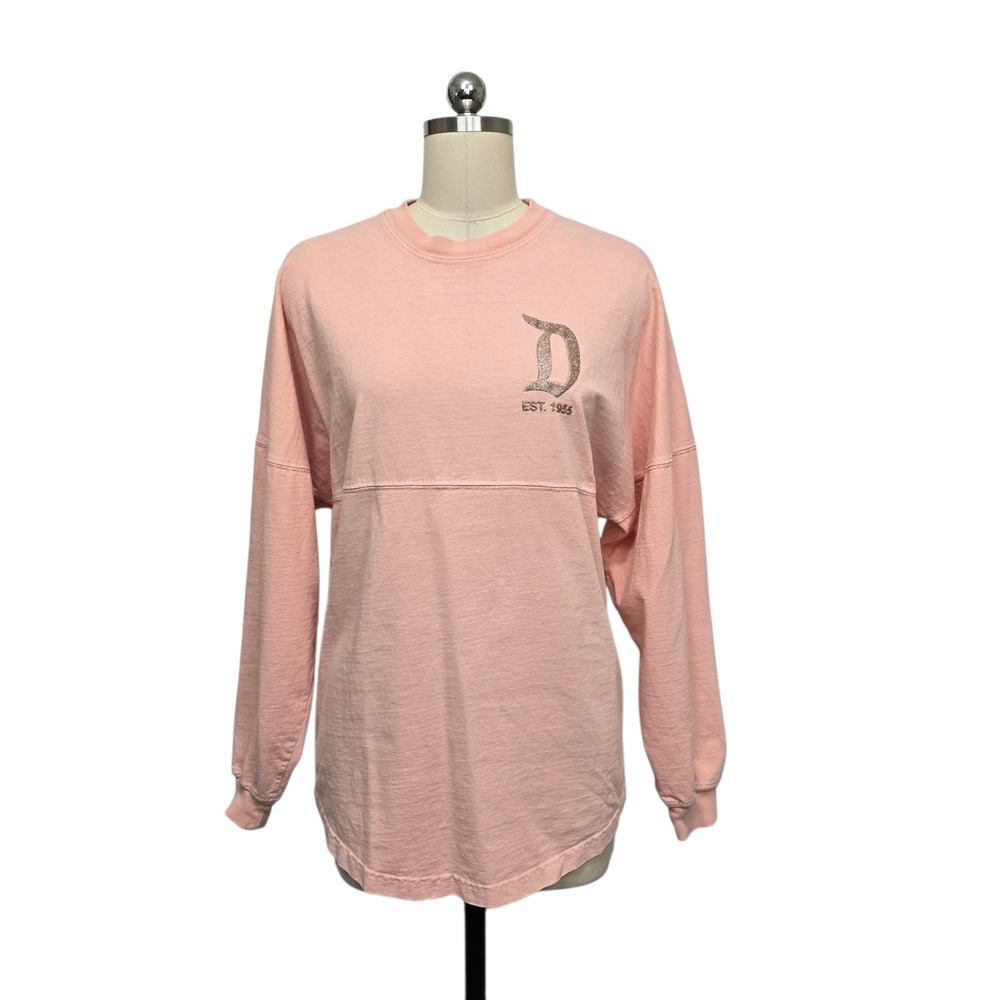 Disney Parks Spirit Jersey Disneyland‎ Resort Peach Pink Rose Gold Glitter Small
